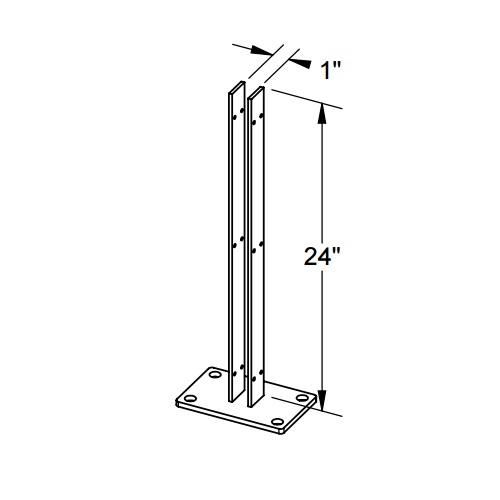 CAD Drawings BIM Models SimTek Fence Line Post